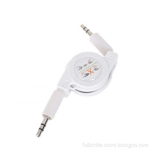 75cm Retractable 3.5mm Stereo Audio Cable for iPod/ iPhone/ iPad/ MP3 Players